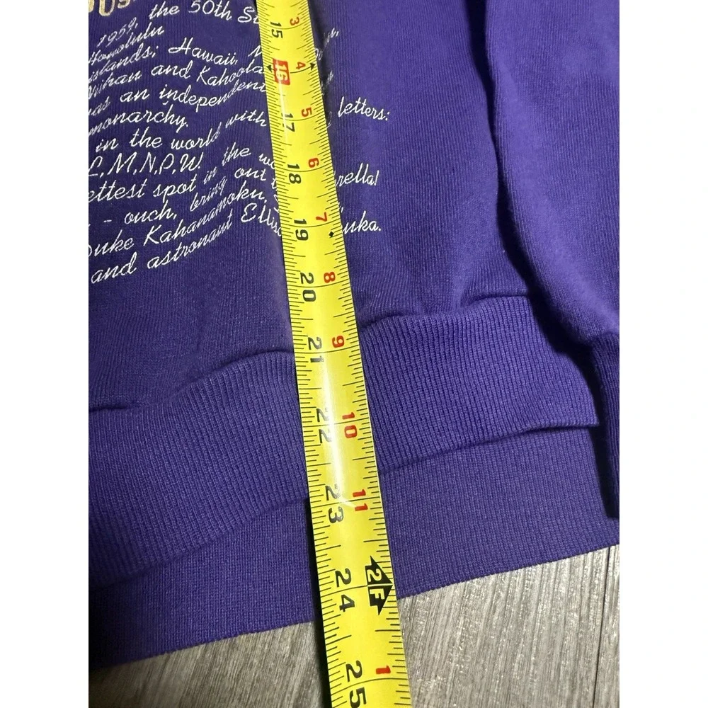 90s The Aloha State Of Hawaii Sweatshirt Vintage Crewneck‎ Size XL Woman's - Picture 4 of 5